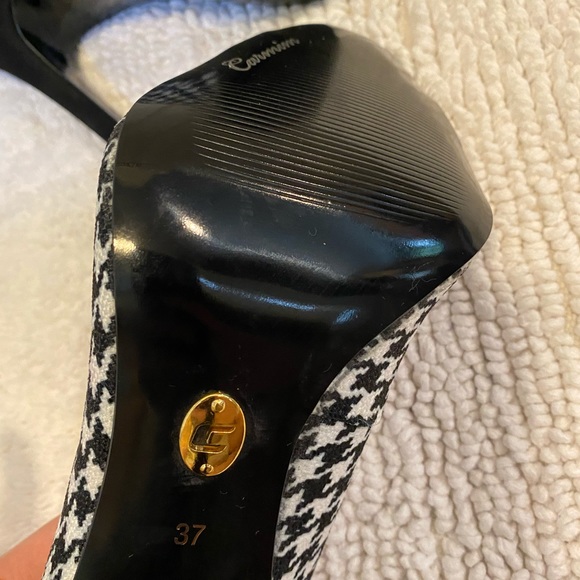 Carmim black and white heels - Picture 5 of 8